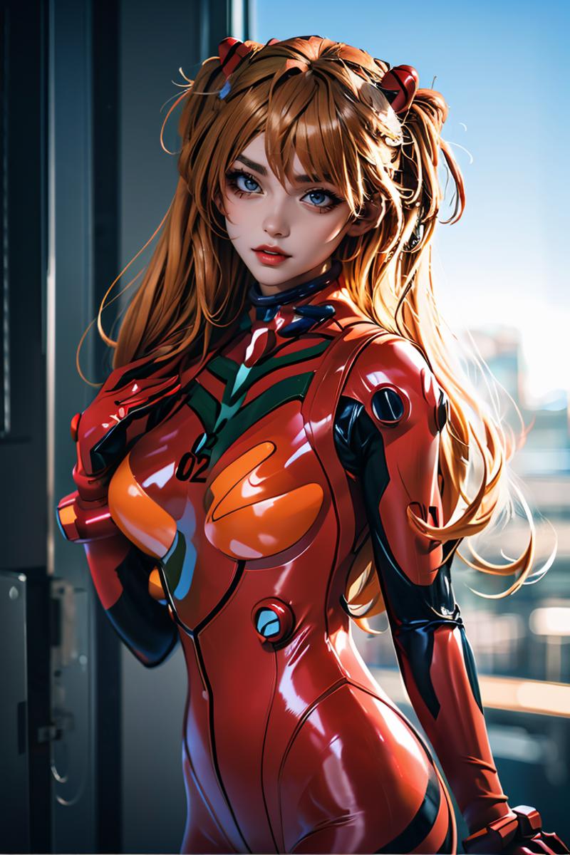 <Evangelion> Asuka Langley plugsuit cosplay costume |《Evangelion》明日香 战斗服 cos 服 |「Evangelion」 アスカ バトルスーツ コスプレ衣装 image by MarkWar