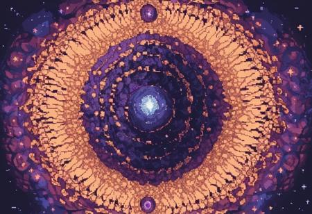 d3p1x3l, pixel art, ultra detailed
Cosmic clouds shrouding the planet in shadows, whirling and twisting 
A horrific eye in the eye of the storm