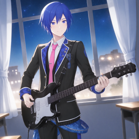 Cool Navy Check (KAITO) / Project SEKAI IllustriousXL