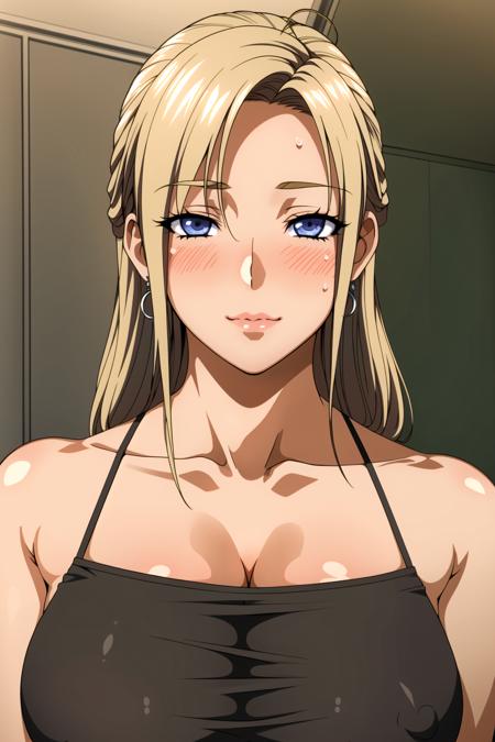 Simple White Background,
bare_shoulders,cleavage, collarbone, covered_nipples, cross_earrings, curtains, earrings,jewelry,tank_top,belt, belt_buckle, camisole, (Short_jeans),
<lora:Akiko_Kamimura_SISTERS-KK77-V1:0.7>,
blonde hair,blue_eyes, eyebrows_visible_through_hair,
<lora:Oda_Non_Style-KK77-V2:0.3>,<lora:more_details:0.1>,
1 girl, 20yo,Young female,Beautiful Finger,Beautiful long legs,Beautiful body,Beautiful Nose,Beautiful character design, perfect eyes, perfect face,expressive eyes,perfect balance,
looking at viewer,(Focus on her face),closed mouth, (innocent_big_eyes:1.0),(Light_Smile:0.3),
official art,extremely detailed CG unity 8k wallpaper, perfect lighting,Colorful, Bright_Front_face_Lighting,White skin,
(masterpiece:1.0),(best_quality:1.0), ultra high res,4K,ultra-detailed,
photography, 8K, HDR, highres, absurdres:1.2, Kodak portra 400, film grain, blurry background, bokeh:1.2, lens flare, (vibrant_color:1.2),professional photograph,
(Beautiful,large_Breasts:1.4), (beautiful_face:1.5),(narrow_waist),