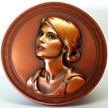 coin copper coin silver coin  relief art