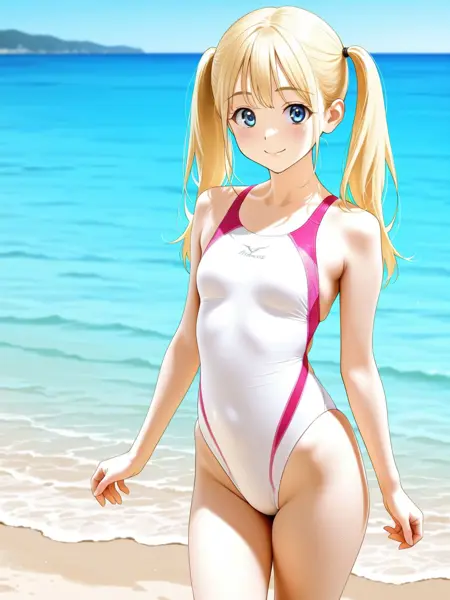 White Competition Swimsuit