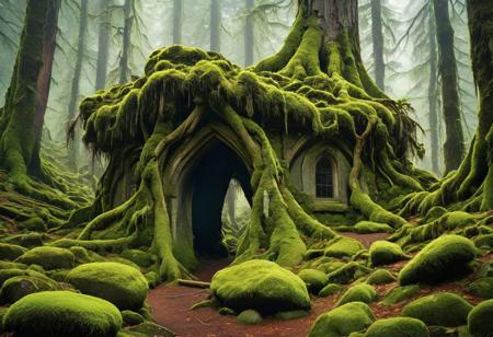As the traveler ventures deeper, the air becomes thick with mystery. Ancient moss-covered stones and twisted roots appear as cryptic markers, hinting at the untold secrets hidden within the heart of the forest. The lost traveler begins to question the passage of time, as if caught in an enchantment that distorts the normal course of reality.