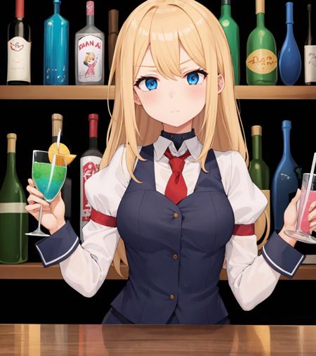 1girl, blond hair, jillbartender, bar
<lora:JillBartender_Costume:1>