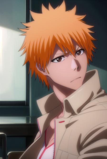 ichigokurosaki, <lora:ichigokurosaki-lora-nochekaiser:1>,
ichigo kurosaki, short hair, orange hair, spiked hair, (brown eyes:1.5),
BREAK shirt, long sleeves, school uniform, jacket, white shirt, open clothes, open jacket, grey jacket,
BREAK looking at viewer, upper body,
BREAK indoors, classroom,
BREAK <lyco:GoodHands-beta2:1>, (masterpiece:1.2), best quality, high resolution, unity 8k wallpaper, (illustration:0.8), (beautiful detailed eyes:1.6), extremely detailed face, perfect lighting, extremely detailed CG, (perfect hands, perfect anatomy),