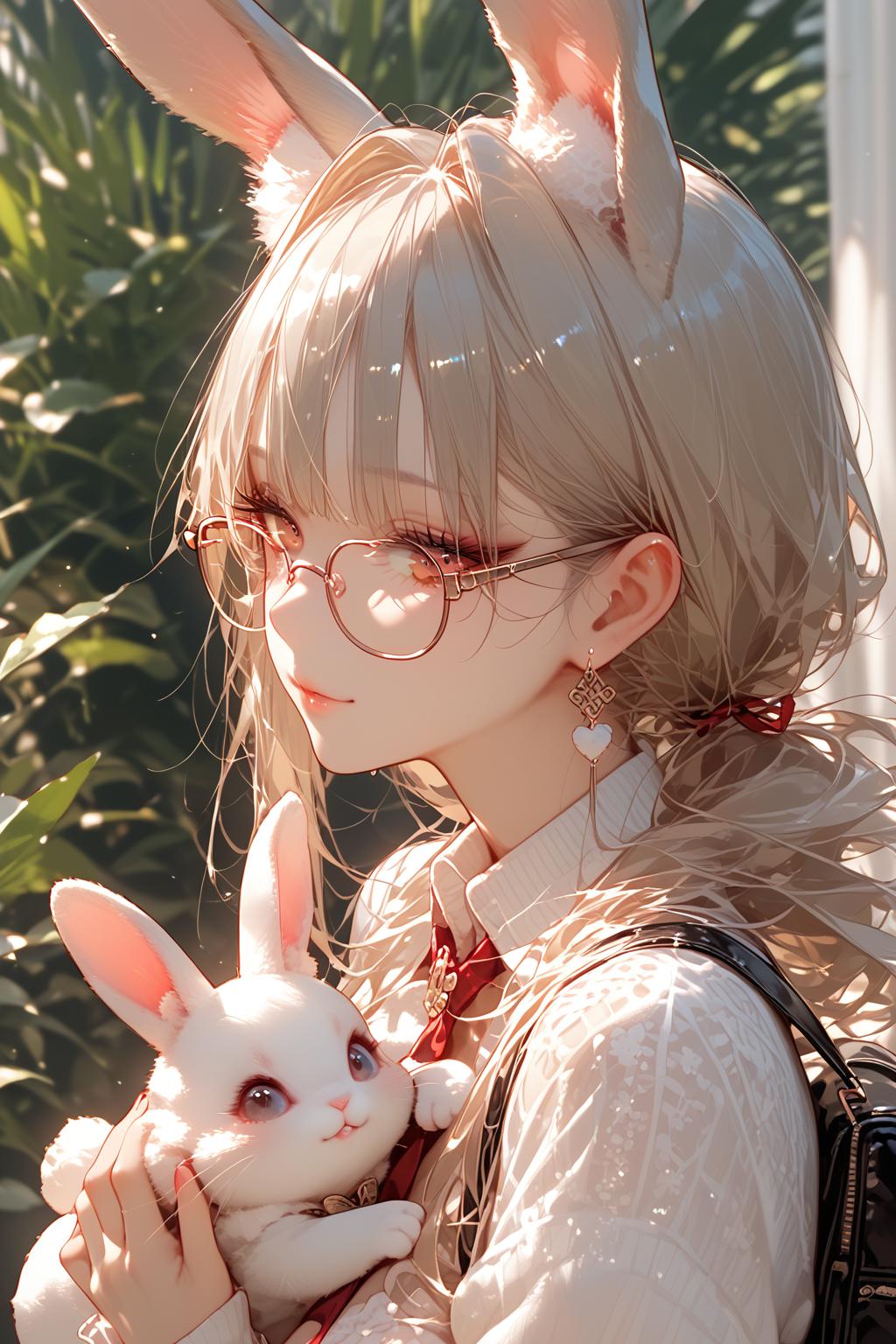 score_9,score_8_up,score_7_up,expressiveh,source_anime,
rabbit girl,animal ear fluff,white_rabbit,glasses,pivoted ears,solo,
<lora:Expressive_H:1>,<lora:RLI 0.2v:0.7>,<lora:AIã¤ã©ã¹ããããã:0.25>,