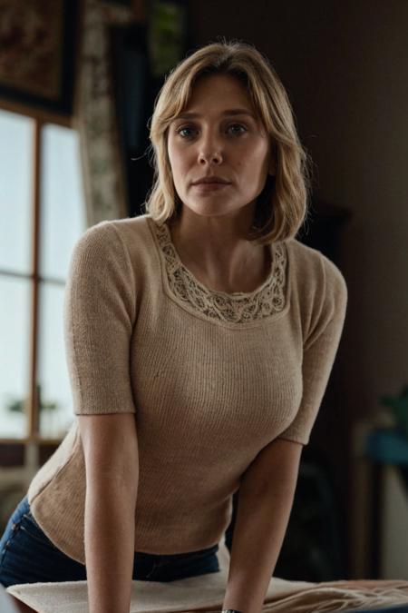1girl, solo, portrait of a woman, white top, bend over the desk, frowning, soft lighting, looking at viewer, blurry background, bokeh, chromatic aberration, depth of field, masterpiece, best quality, ultra-detailed, ultra high res, (photorealistic:1.4), raw photo, (realistic:0.2), 8k HDR, f1.4, 40mm, photorealistic, raw, 8k, textured skin, skin pores, intricate details
<lora:epiCRealismHelper:0.4> <lora:PAseer-SD15-LCM Quick:1> <lora:eo89_us_lora_v01:1> eo89, blonde hair