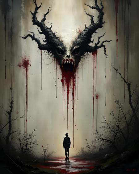 Macabre Painting: From The Throat of Shadows Throat of Shadows