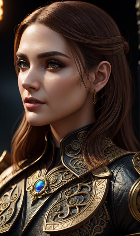 Highly detailed full body, beautiful woman wearing intricate leather clothing, dynamic pose, slow-motion, (detailed skin), (detailed lips), (detailed eyes), (Sci-Fi setting) (detailed face), detailed eyes, depth of field, soft lighting, masterpiece, best quality, intricate, (lens flare:0.7), (bloom:0.7), raytracing, tone mapped, highly detailed, concept art, smooth, sharp focus, volumetric lighting, highly detailed artwork, cinematic, hyper realistic, trending on Artstation, 8K, volumetric lightin, realistic, (highly detailed background:1.2), post-apocalypse, masterpiece