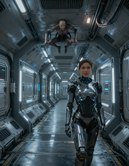 futuristic spaceship corridor pony v1.0