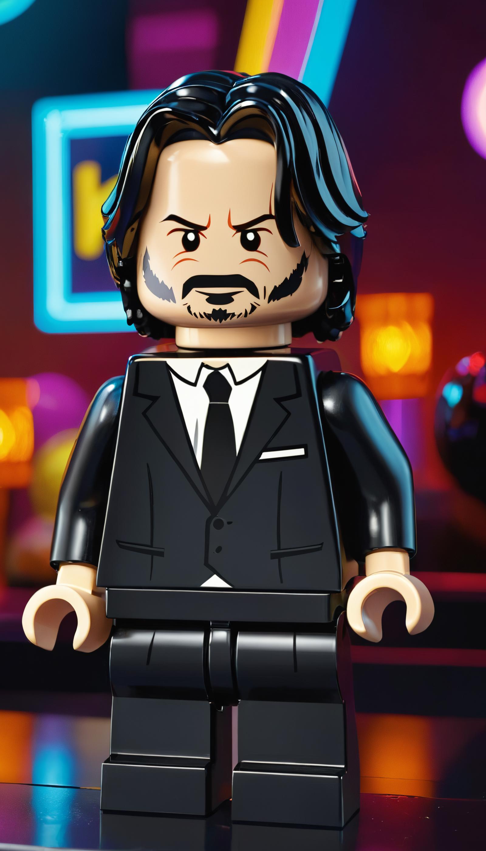 A Lego figure of a man in a suit and tie.