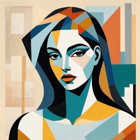 Picasso cubism art of a woman,subtle colors, minimalist, faint,  halxbailey,   <lora:halbailey_juggerX_xl_1_st_woc_merger_50_127_03_07-halxbailey:1>
