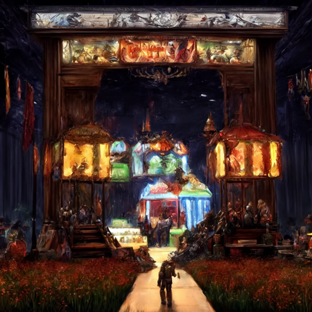 cinematic scenery of a epic fair, high quality, very coherent, trending on artstation <lora:add_detail:1.6>