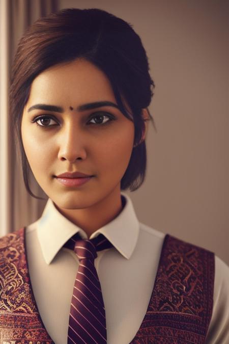 a women rashi <lora:rashi_model-000012:0.85>, wearing a tie, school, indoors, (soothing tones:1.25), (hdr:1.25), (artstation:1.2), dramatic, (intricate details:1.14), (hyperrealistic 3d render:1.16), (filmic:0.55), (rutkowski:1.1), (faded:1.3)