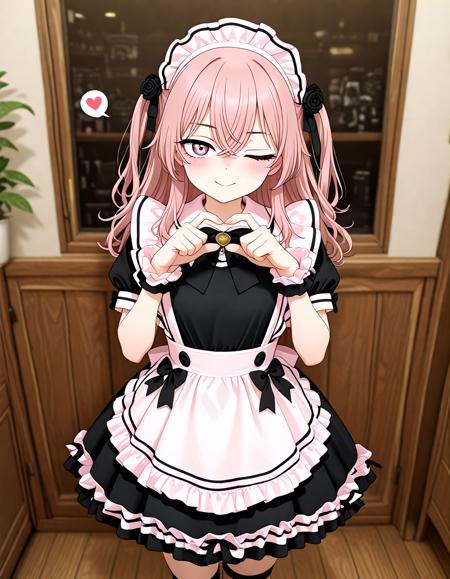 Cute Bow Ruffles Apron French Maid Dress - Illu v1.0