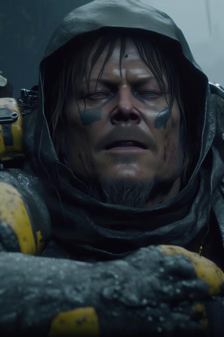 <lora:Death Stranding:1>Death Stranding - wide-screen shot of game play footage from death stranding 2 sequel