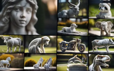 XL Realistic marble carving art style