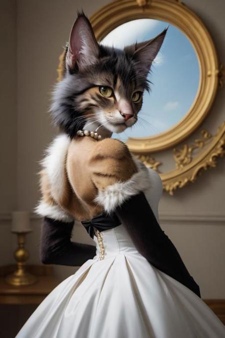 (8k, RAW photo, best quality, masterpiece:1.2) catgirl Girl with a Pearl Earring