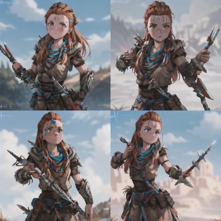 <lora:Aloy_v1.0:1> aloy with a spear  in hand