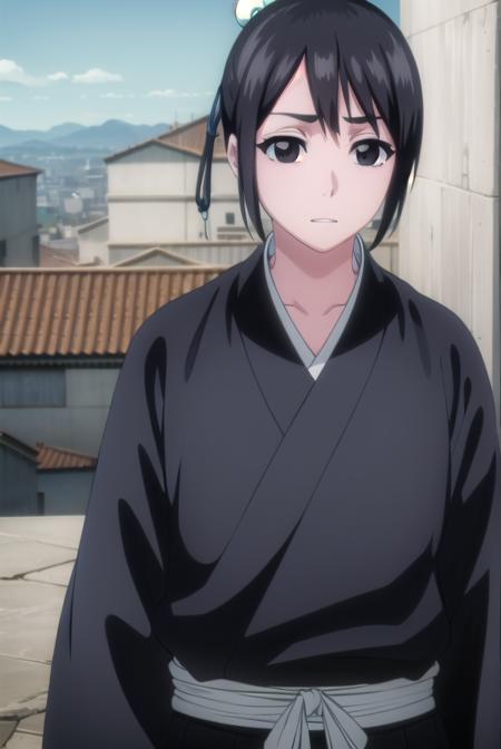 momohinamori, <lora:momohinamoriv2-lora-nochekaiser:1>,
momo hinamori, black hair, hair bun, single hair bun, bun cover, short hair, (black eyes:1.5),
BREAK long sleeves, japanese clothes, kimono, haori, black kimono, hakama, black hakama,
BREAK outdoors,
BREAK looking at viewer, (cowboy shot:1.5),
BREAK <lyco:GoodHands-beta2:1>, (masterpiece:1.2), best quality, high resolution, unity 8k wallpaper, (illustration:0.8), (beautiful detailed eyes:1.6), extremely detailed face, perfect lighting, extremely detailed CG, (perfect hands, perfect anatomy),