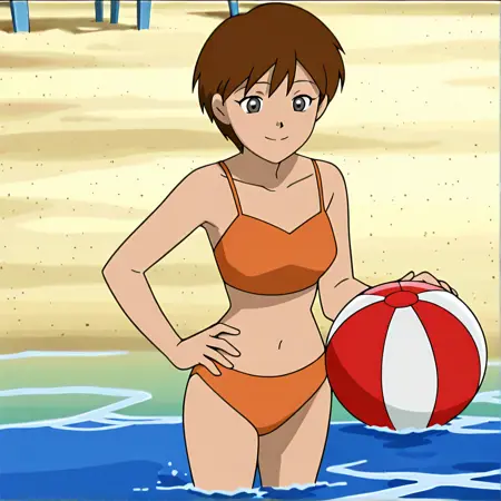 Sonic X - Background Beach Girl