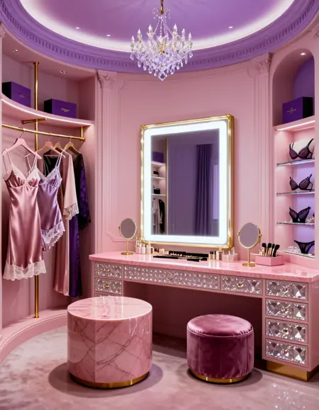 circular walk-in closet