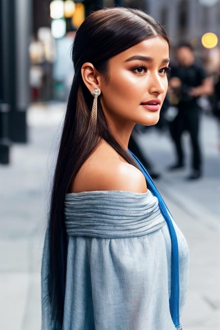 photo of beautiful ai_lora_liza_soberano  <lora:ai_lora_liza_soberano:1>, a woman with long blue beautiful hair, as a movie star in a (movie premiere), premiere gala, (near a movie theatre), natural skin texture, (elegant Linen sweater off-shoulder with a strap), 24mm, 4k textures, soft cinematic light, adobe lightroom, photolab, hdr, intricate, elegant, highly detailed, sharp focus, ((((cinematic look)))), soothing tones, insane details, intricate details, hyperdetailed, low contrast, soft cinematic light, exposure blend, hdr, faded, (paparazzi in background), (hoop earrings)