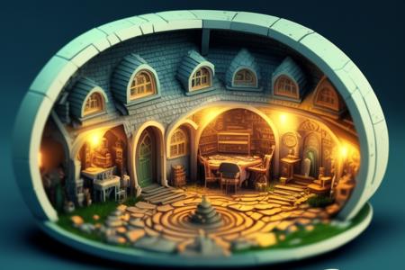 duskametrik hobbit house lord of the rings incredibly detailed background bokeh rim lighting  duskametrik