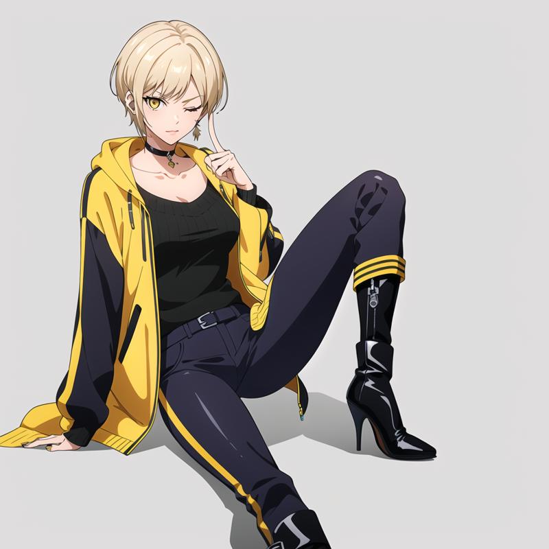 00043-831731040-1girl,alternate_costume,bangs,black_choker,black_footwear,black_pants,blonde_hair,boots,braid,breasts,choker,collarbone,earrings.png