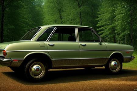 realistic photo, car, soviet car, masterpiece, forest