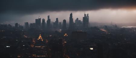 cinematic film still of a cityscape, overcast, (close up:1.2), filmic, vignette, highly detailed, high budget Hollywood movie, bokeh, cinemascope, moody, epic, gorgeous, film grain, grainy