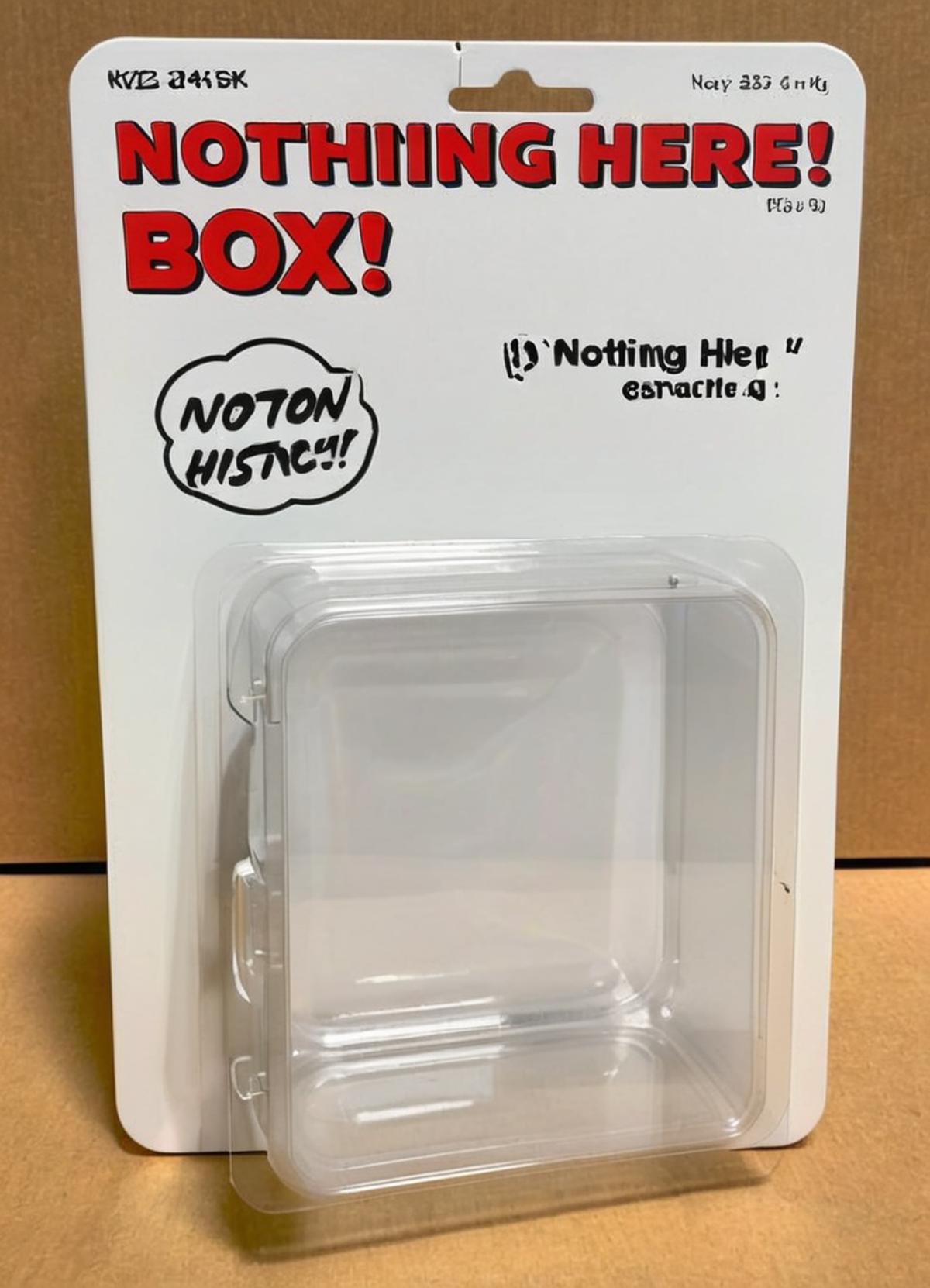 A small plastic container with a label that says "Noting her Box".