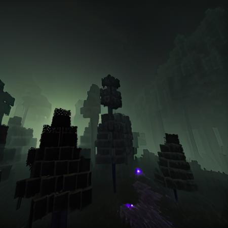 <lora:minecraft_square_style_v2:0.8>  <lora:STALCRAFT:1>   STALCRAFT forest , night