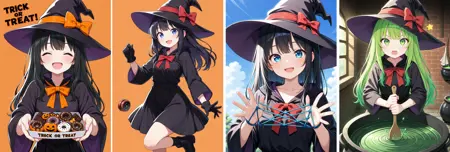 Civitai ハロウィン 魔女の お菓子あげ/あやとり/ヨーヨー/薬調合 Wiz give you sweets/cat’s cradle/yo-yo/medicine mixing.