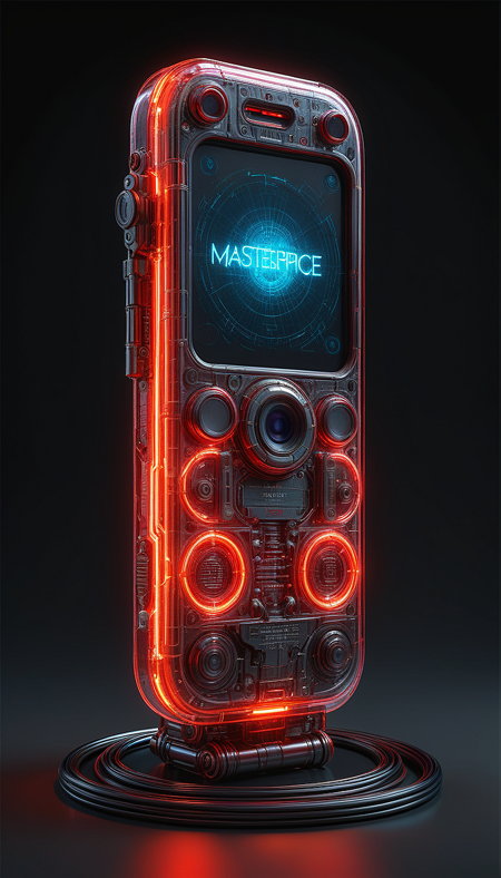 (in ARTIST style:1.4), (masterpiece:1.7), properly positioned, straight, glow red neon,
View of buggy vehicle (science fiction texture, science fiction skin, science fiction, someplastic, no humans, black background, simple background, phone, still life, cable, screen, cellphone, english text, old style, old phone, device, wearable item, Frontal View,  (transparent:2), transparent skin, transparent texture),glow red neon,
(masterpiece:1.8), (highest detailed:1.8), perfectly lighted, (contrast), (saturated), (((sharp focus))),
(hyperdetailed:1.3), (intricate details:1.2), (Refined details:1.3), (best quality:1.5), highly detailed textures, vibrant colors,
(ultra sharp focus:1.8), (detailed skin:1.8), (detailed edges:1.8), (thin lines:1.8), (best quality:1.8),
<lora:Apparatus_-_Traction_City_Walkers_Vehicles:0.7>,