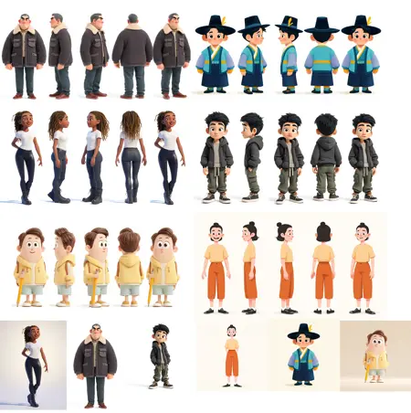 Flux Kontext Character Turnaround Sheet LoRA