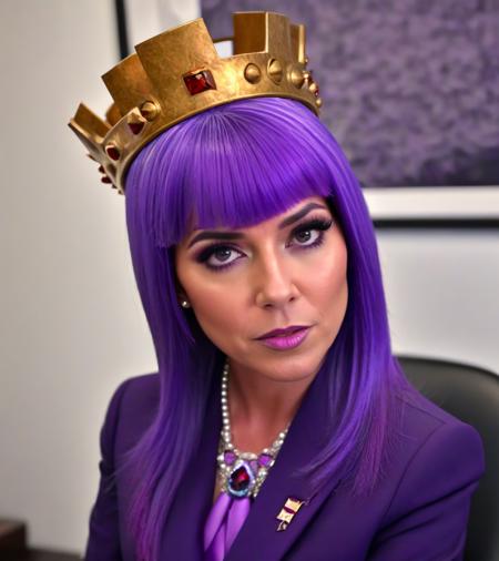 coc_archerqueen crown purple hair
