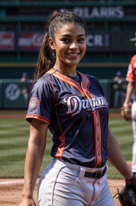 masterpiece, smile, detailed, 1woman
<lora:Baseball Uniform By Stable Yogi:0.8>wearing a baseball uniform in orange color
<lora:DETAIL_SLIDER_BY_STABLE_YOGI:0.8>
<lora:NOISEOFFSET_BY_STABLE_YOGI:0.2>