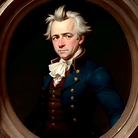 photo, Ducreux style a painting of a man with a surprised look on his face <lora:djzJohnsonDesuV15-Zenkai-256:1>