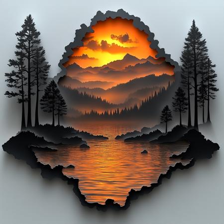 Papercut Art Style •••FLUX••• @Ethanar V1
