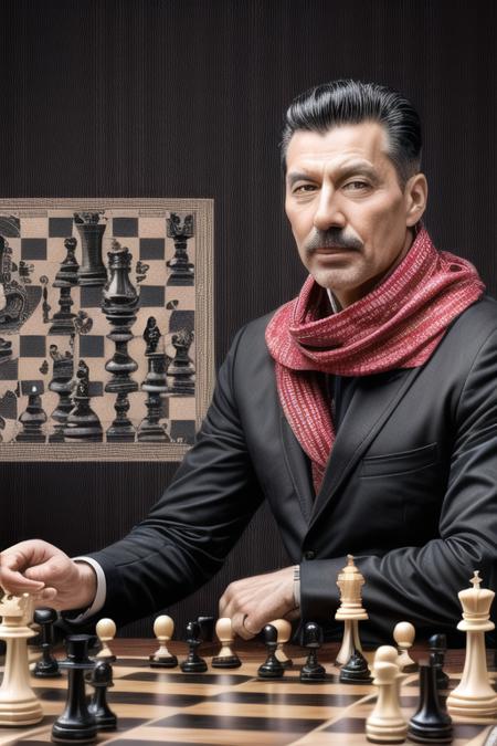 a man in a checkered suit singing into a microphone on stage with a microphone in his hand and a microphone in his other hand, Eddie Mendoza, 1 9 7 0 s, a colorized photo, op art, freddie mercury, a man in a suit playing chess with a board of chess pieces on it's side and a black suit on his jacket, Enguerrand Quarton, elaborate, a stock photo, neoism, 1boy, argyle, argyle background, argyle legwear, bell, board game, checkerboard cookie, checkered, checkered background, checkered flag, checkered floor, checkered kimono, checkered legwear, checkered neckwear, checkered obi, checkered scarf, checkered shirt, checkered skirt, chess piece, clown, club \(shape\), cookie, copyright, cow print, dark, diamond \(shape\), flag, futatsuiwa mamizou, gohei, hair ornament, himekaidou hatate, holding flag, kamado tanjirou, king \(chess\), knight \(chess\), on floor, perspective, queen \(chess\), reflection, rook \(chess\), rope, scar, scarf, shide, skeleton, skull, soccer ball, solo, telstar, tile floor, tiles, vanishing point, yagasuri,