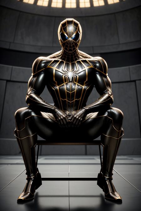 <lora:armspiderverse_v3:1> armspiderverse
masterpiece, highly detailed 8k raw photo, best quality, volumetric lighting and shadows, render in arnold
a man in metal spidersuit, (Sitting with legs crossed and hands on lap, appearing composed and attentive:1.2)
jewish temple background