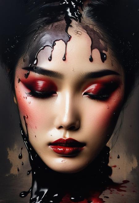 RAW profile photo, close-up, dark atmosphere, masterpiece, cinematic film still of a japanese female, beautiful woman, detailed eyes,eyeliner, darkred lipstick, black lace turtleneck dress, tack sharp focus on eyes, Sensual, lustful, seductive,  intricate, ultra detailed, 8k, <lora:MS_DitavT_V1_32:0.6>, Ass-Butts, Close ups, (prolapse rectum:1.1), (spread ass:2.5), spread asswhole, arms on butt,