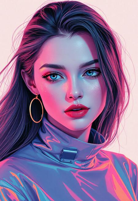 high quality design aesthetics, synth pop, detailed, pop album cover, beautiful young white woman