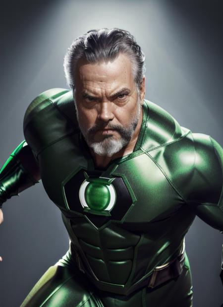 (ow1), headshot, man, solo, man in green lantern costume, full body, full body shot, white background, no background, PNG, natural lighting, no shadows, ultra detailed, hyperrealistic, 80mm, 4k, 8k, 8k realistic, sharp focus, intricate, high resolution     <lora:OrsonWelles-10:1>