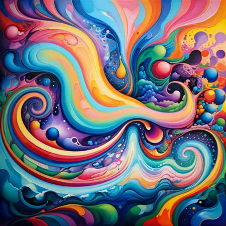 Psychedelic style masterpiece, best quality, very aesthetic, absurdres, epic painting . Vibrant colors, swirling patterns, abstract forms, surreal, trippy <lora:add-detail-xl:1> <lora:xl_more_art-full_v1:1>