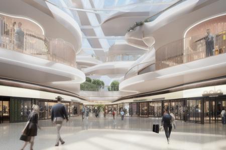 (masterpiece),(high quality), best quality, real,(realistic), super detailed, (full detail),(4k),8k, atrium, interior design of shoppingmall, LED screen, people, sunroof, sunlight <lora:shoppingmall-atrium:1>