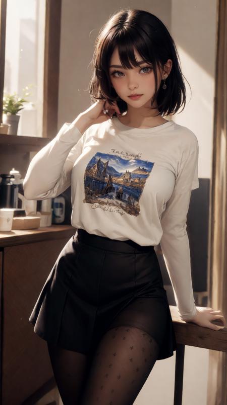 (black pantyhose),(tutuls:1.3),
(masterpiece, best quality:1.4),official art, beautiful and aesthetic,8k UHD,ultra high res,RAW,HDR,miniskirt, shirt, 
 <lora:å¾å¾çå¨ä¸ï¼30Dé»è²ç½æ ¼çº¹è¿è£¤_è¢ï¼_V1.0:0.8>