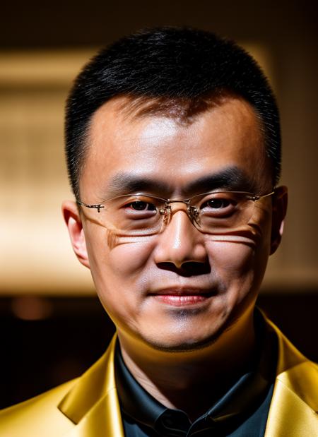 (masterpiece, best quality, awards winner)  close up portrait Changpeng Zhao Binance CEO,  chinese man,  1 man,  epic character composition, by ilya kuvshinov, alessio albi, nina masic, sharp focus, natural lighting, subsurface scattering, f2, 35mm, film grain  
 <lora:CZ_2_CH:1>