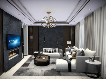 Interior Designs Collection - 25 Assets [XL] 14 Luxurious Living Room